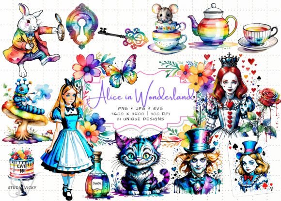 Download Alice in Wonderland Clipart - Alice in wonderland Collection