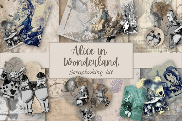 Download Alice in Wonderland Scrapbook Kit - Alice in wonderland Collection