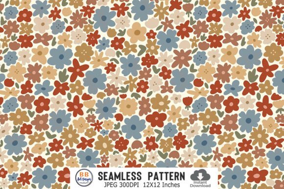 Download Boho Flower Pattern Spring Floral Paper - Spring Collection