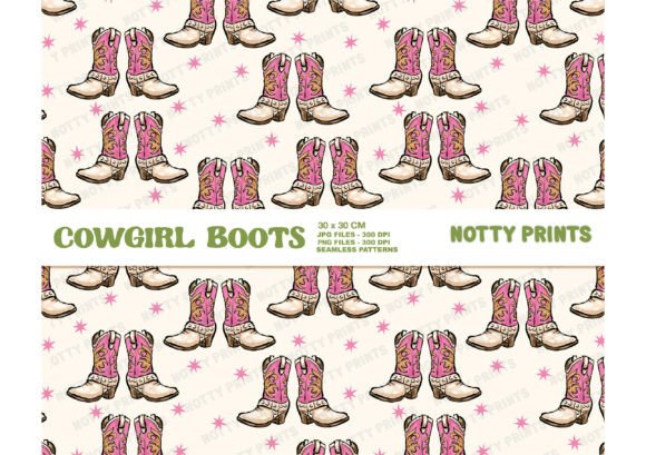 Download Trendy Cowgirl Boots Seamless Pattern - Premium Resources
