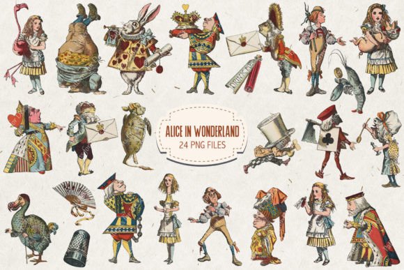 Download Vintage Alice in Wonderland Characters - Alice in wonderland Collection