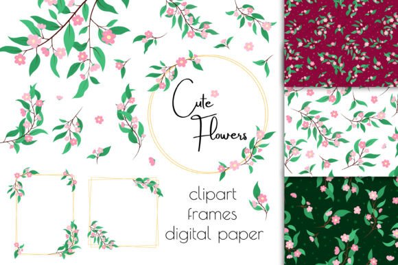 Download Cute Flowers PNG Clip Art, Floral Frames - Frame Collection