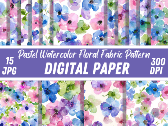 Download Pastel Watercolor Floral Fabric Pattern - Fabric pattern Collection