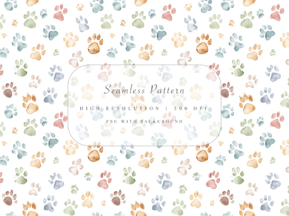 Download Pastel Paw Print Seamless Pattern - Premium Resources