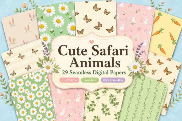 Download Cute Spring Digital Patterns - Spring Collection