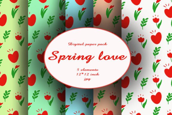 Download About Spring Love Digital Paper Graphic - Spring Collection