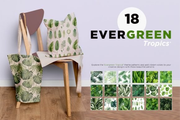 Download Green Tropical Fabric Pattern Bundle - Fabric pattern Collection
